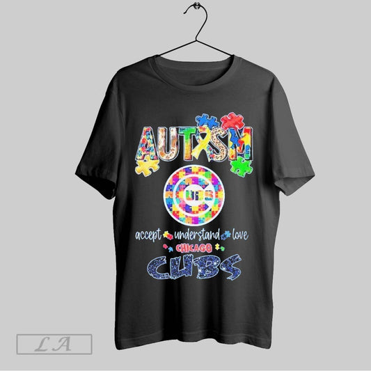 Top Autism Accept Understand Love Cubs T Shirt Sweatshirt Hoodie Shirt