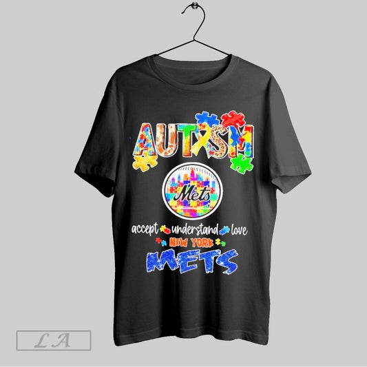 Top Autism Accept Understand Love New York Mets Diamond T Shirt Sweatshirt Hoodie Shirt