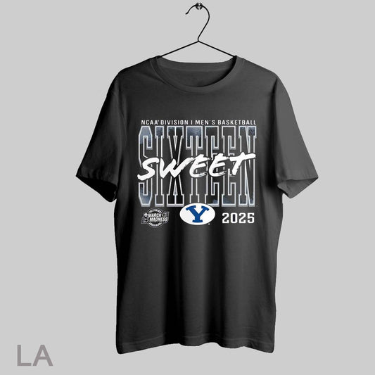 Top Byu Cougars 2025 Ncaa Division I Mens Basketball Tournament March Madness Sweet Sixteen Logos T Shirt Sweatshirt Hoodie Shirt