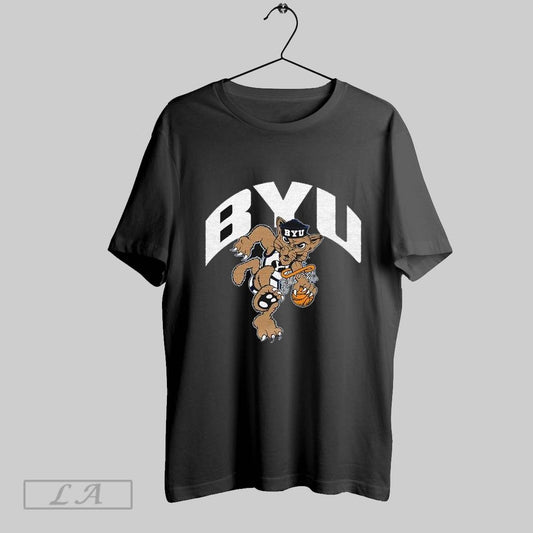 Top Byu Cougars Dunking Mascot T Shirt Sweatshirt Hoodie Shirt