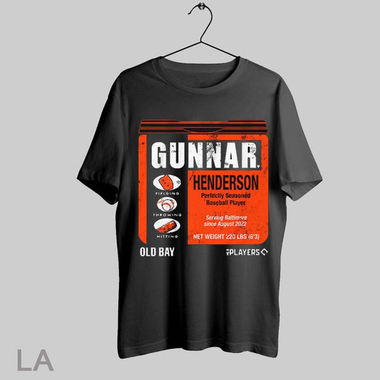 Top Baltimore Orioles Gunnar Henderson Old Bay Can Perfectly Seasoned Baseball Player Serving Baltimore Since August 2022 Net Weight 220 Lbs T Shirt Sweatshirt Hoodie Shirt