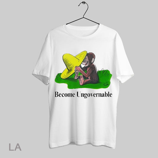 Top Become Ungovernable Curious Monkey T Shirt Sweatshirt Hoodie Shirt