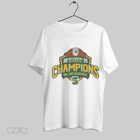 Top Ben L Smith Golden Eagles 2025 Mens 3a Basketball State Champions T Shirt Sweatshirt Hoodie Shirt