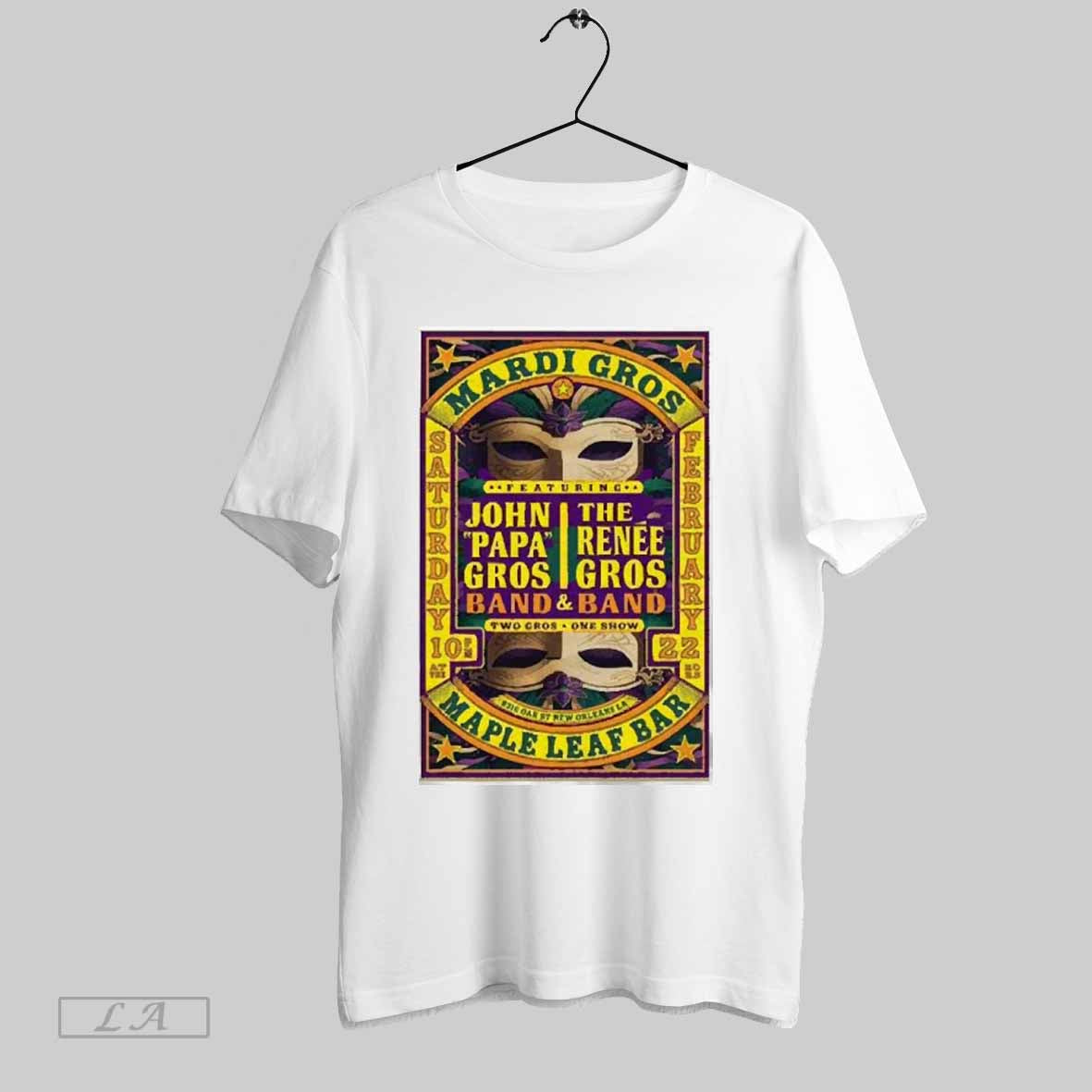 Top Best John Papa Gros Band And The Ranee Gross Band New Orleans La 2 22 2025 T Shirt Sweatshirt Hoodie Shirt