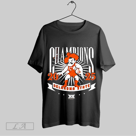 Top Big 12 Wrestling 2025 Oklahoma State Xii T Shirt Sweatshirt Hoodie Shirt