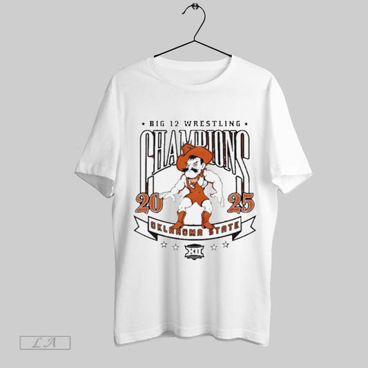 Top Big 12 Wrestling Championship Oklahoma State Cowboys 2025 T Shirt Sweatshirt Hoodie Shirt