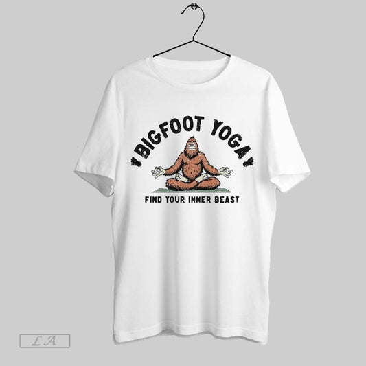 Top Bigfoot Yoga Find Your Inner Beast T Shirt Sweatshirt Hoodie Shirt