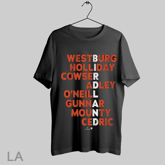 Top Birdland Names 2025 Baltimore Orioles Baseball Mlb Westburg Holliday Cowser Adley Oneill Gunnar Mounty Cedric T Shirt Sweatshirt Hoodie Shirt