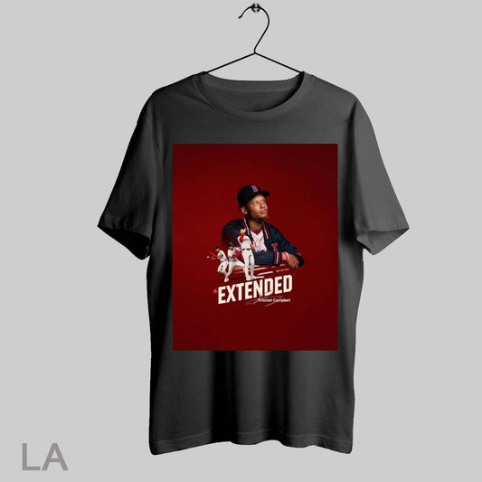 Top Boston Red Sox Baseball Extended Kristian Campbell Kcs Sticking Around Signature Poster T Shirt Sweatshirt Hoodie Shirt