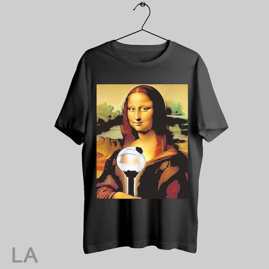 Top Bts J Hope Mona Lisa Holding Army Bomb T Shirt Sweatshirt Hoodie Shirt 3