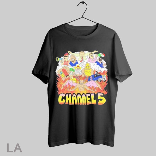 Top Channel5 Characters Black T Shirt Sweatshirt Hoodie Shirt