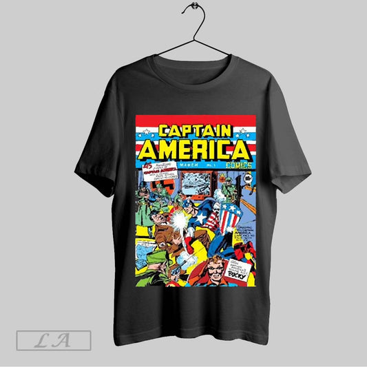 Top Cheap Marvel Comics Captain America Punching Hitler Poster 2024 T Shirt