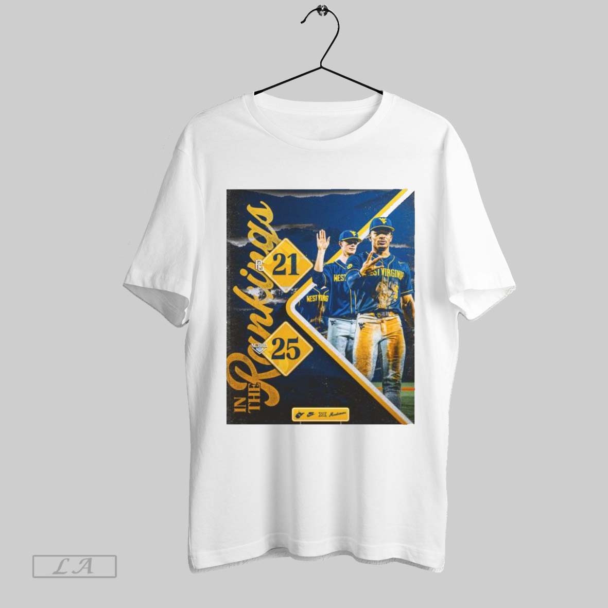 Top Checking In On The Polls In Tthe Ranking Wvu Baseball 21 Ncbwa All America Team 25 Poster T Shirt