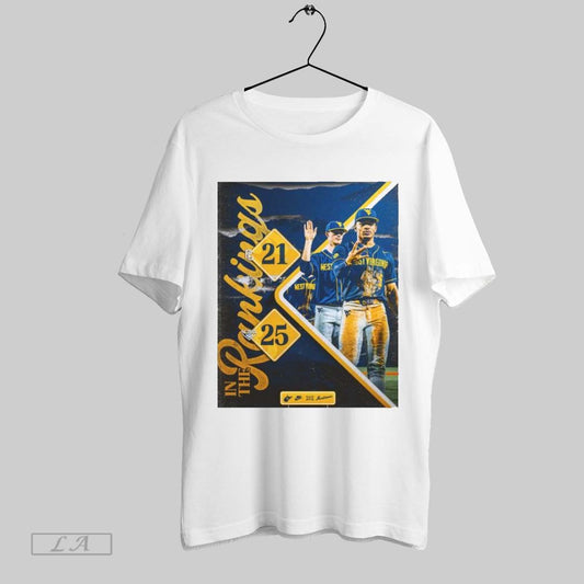 Top Checking In On The Polls In Tthe Ranking Wvu Baseball 21 Ncbwa All America Team 25 Poster T Shirt