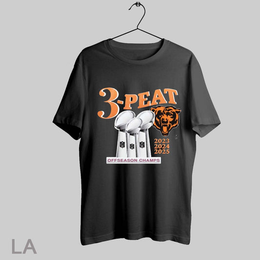 Top Chicago Bears 3 Peat 2023 2024 2025 Offseason Champs Football Otb T Shirt Sweatshirt Hoodie Shirt