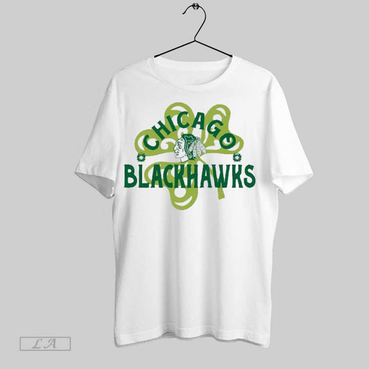 Top Chicago Blackhawks Levelwear White St Patricks Day Richmond Shamrock T Shirt Sweatshirt Hoodie Shirt
