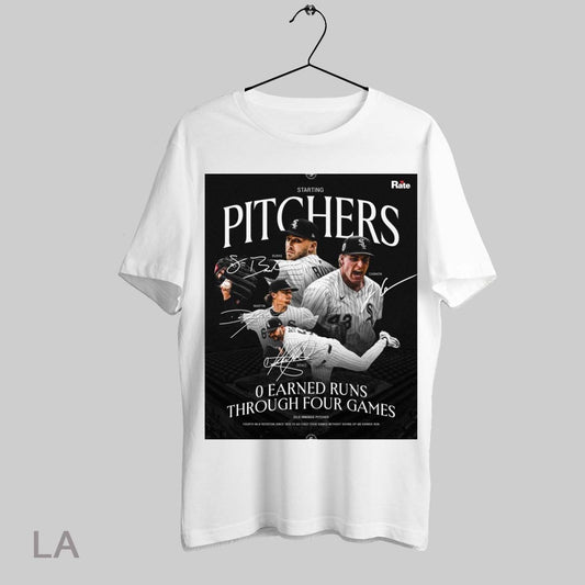 Top Chicago White Sox Starting Pitchers Burke Cannon Martin Perez 0 Earned Runs Through Four Games Signatures Poster T Shirt Sweatshirt Hoodie Shirt