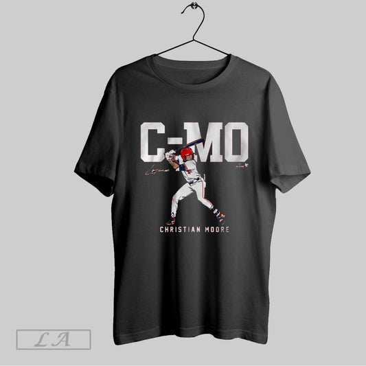 Top Christian Moore Los Angeles Angels C Mo Mlb Baseball 2025 Signature T Shirt Sweatshirt Hoodie Shirt