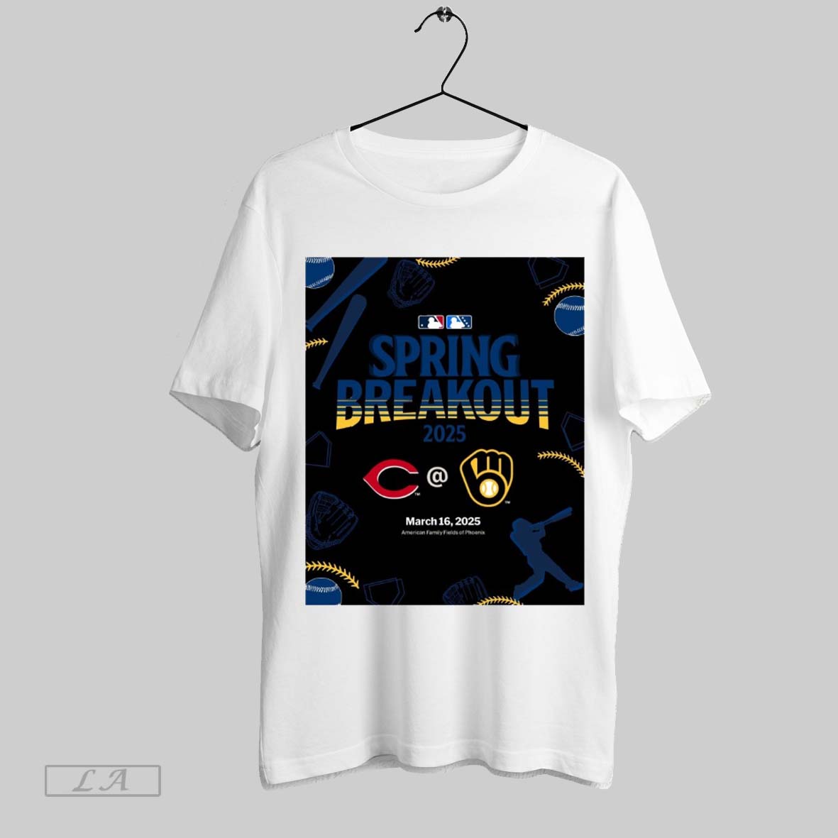 Top Cincinnati Reds At Milwaukee Brewers Mlb Spring Breakout 2025 March 16 American Family Fields Of Phoenix Poster T Shirt Sweatshirt Hoodie Shirt