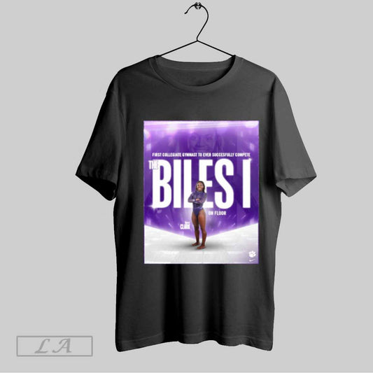 Top Clemson Tigers Gymnastics Brie Clark First Collegiate Gymnast To Ever Successfully Compete The Biles On Floor Poster T Shirt Sweatshirt Hoodie Shirt