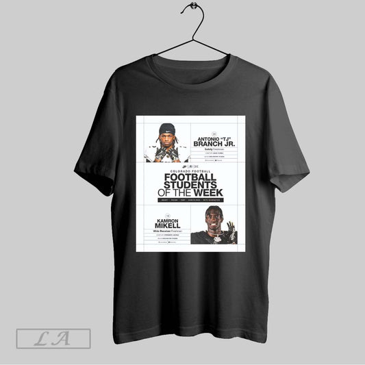 Top Colorado Buffaloes Football Antonio Tj Branch Jr And Kamron Mikell Football Students Of The Week Poster T Shirt Sweatshirt Tee Shirt