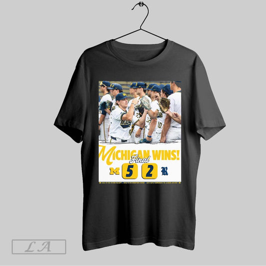 Top Comeback Complete Michigan Wolverines Baseball Win 5 2 Riverbend Final Score Poster T Shirt