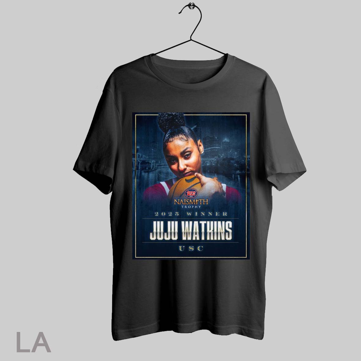 Top Congratulations Juju Watkins Usc Trojans Basketball 2025 Winner Naismith Trophy Poster T Shirt Sweatshirt Hoodie Shirt