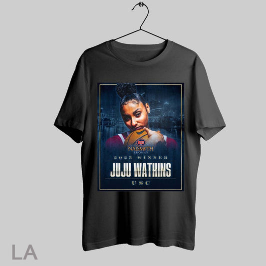 Top Congratulations Juju Watkins Usc Trojans Basketball 2025 Winner Naismith Trophy Poster T Shirt Sweatshirt Hoodie Shirt