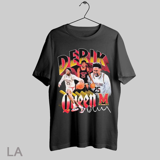 Top Derik Queen Maryland Terrapins Mens Basketball Signature T Shirt Sweatshirt Hoodie Shirt