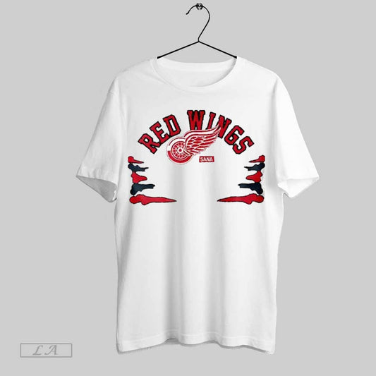 Top Detroit Red Wings X Sana White 2025 T Shirt Sweatshirt Hoodie Shirt