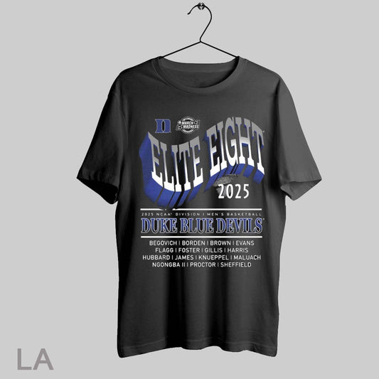 Top Duke Blue Devils 2025 Ncaa Division I Mens Basketball Elite Eight March Madness Begovich Borden Brown T Shirt Sweatshirt Hoodie Shirt