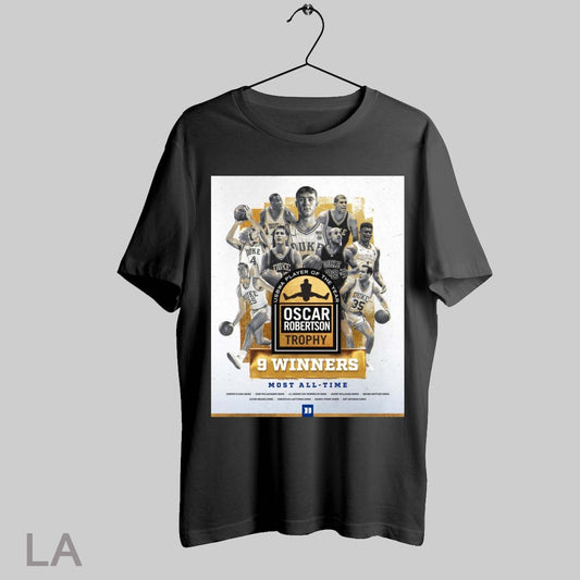 Top Duke Mens Basketball Usbwa Player Of The Year Oscar Robertson Trophy 9 Winners Most All Time Poster T Shirt Sweatshirt Hoodie Shirt