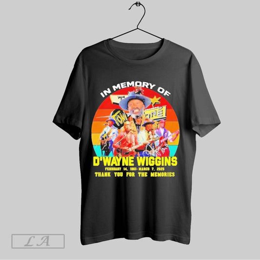 Top Dwayne Wiggins In Memory Of Thank You For The Memories T Shirt Sweatshirt Hoodie Shirt