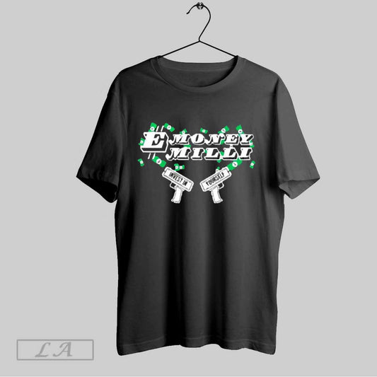Top E Money Milli E Money Milli Money Guns 2025 T Shirt Sweatshirt Hoodie Shirt
