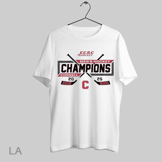 Top Ecac Hockey Mens Hockey Champions Cornell 2025 T Shirt Sweatshirt Hoodie Shirt