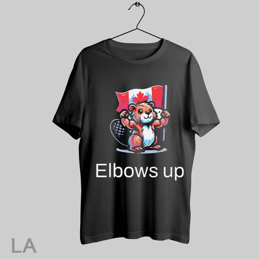 Top Elbows Up Canadian Pride Beaver Graphic Slim Fit T Shirt Sweatshirt Hoodie Shirt