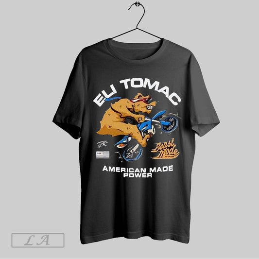 Top Eli Tomac Beast Mode American Made Power 2025 T Shirt Sweatshirt Hoodie Shirt