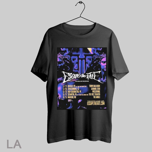 Top Escape The Fate Headline Shows 2025 Dates List Start On May 11 2025 In Buffalo Ny T Shirt Sweatshirt Hoodie Shirt