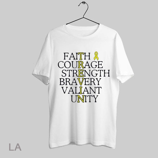 Top Faith Courage Strength Bravery Valiant Unity T Shirt Sweatshirt Hoodie Shirt