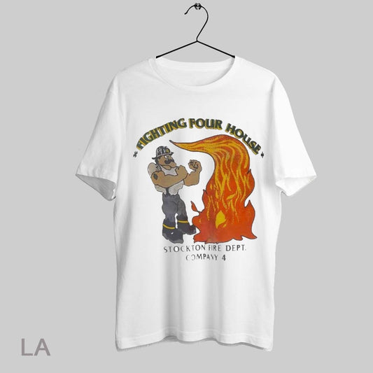 Top Fighting Four House Stockton Fire Dept Company 4 T Shirt Sweatshirt Hoodie Shirt