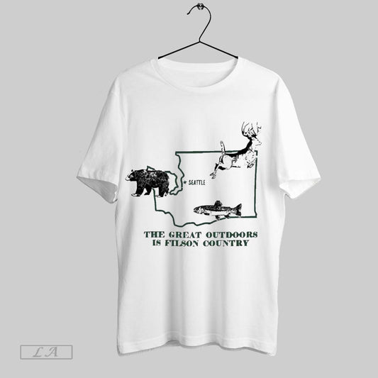 Top Filson The Great Outdoors Is Filson Country Seattle Animals Painting T Shirt Sweatshirt Hoodie Shirt