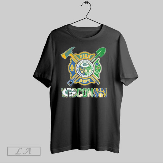 Top Fire Dept X Wisconsin Sports Teams T Shirt Sweatshirt Hoodie Shirt