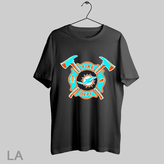Top Fire Dept Miami Dolphins Football Dolphin T Shirt Sweatshirt Hoodie Shirt