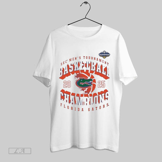 Top Florida Gators 2025 Sec Mens Basketball Conference Tournament Champions T Shirt Sweatshirt Hoodie Shirt