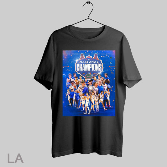 Top Florida Gators Win Houston Cougars Ncaa Tournament National Champions Mens Basketball 2025 Poster T Shirt Sweatshirt Hoodie Shirt