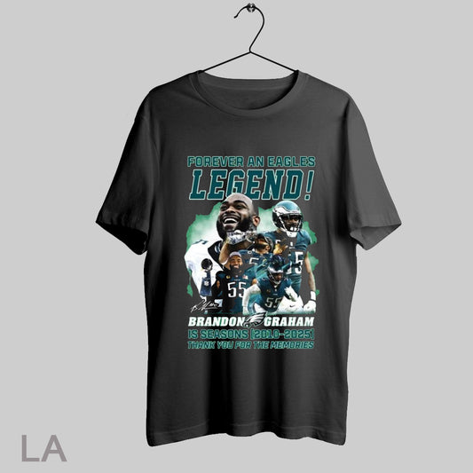 Top Forever An Eagles Legend Brandon Graham Thank You For The Memories Signature T Shirt Sweatshirt Hoodie Shirt