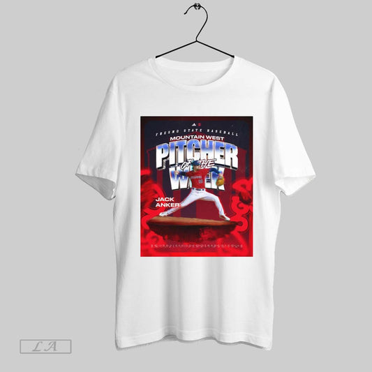 Top Fresno State Bulldogs Baseball Jack Anker Mountain West Pitcher Of The Week Poster T Shirt