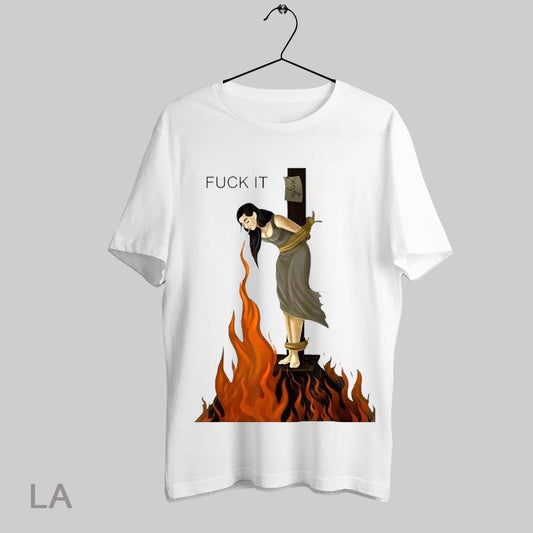 Top Fuck It Stay Cool No Matter What Witch On Fire T Shirt Sweatshirt Hoodie Shirt