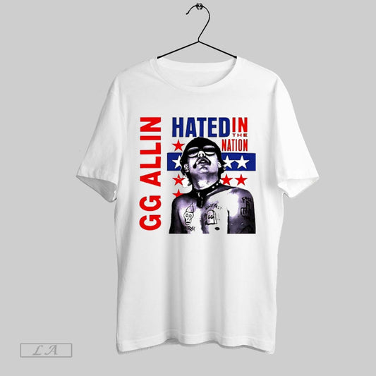 Top Gg Allin Hated In The Nation Vintage T Shirt Sweatshirt Hoodie Shirt