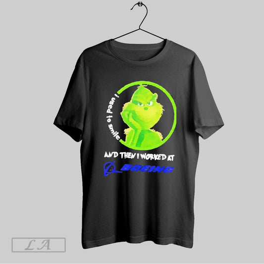 Top Grinch Used To Smile And Then I Worked At Boeing 2025 T Shirt Sweatshirt Hoodie Shirt